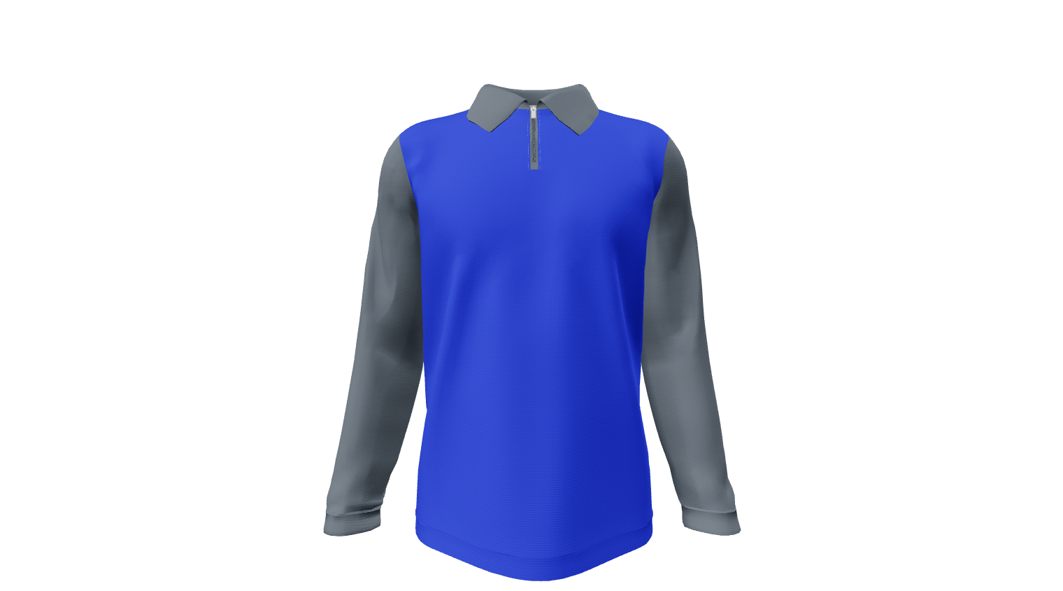 Zipper Polo Long Sleeve